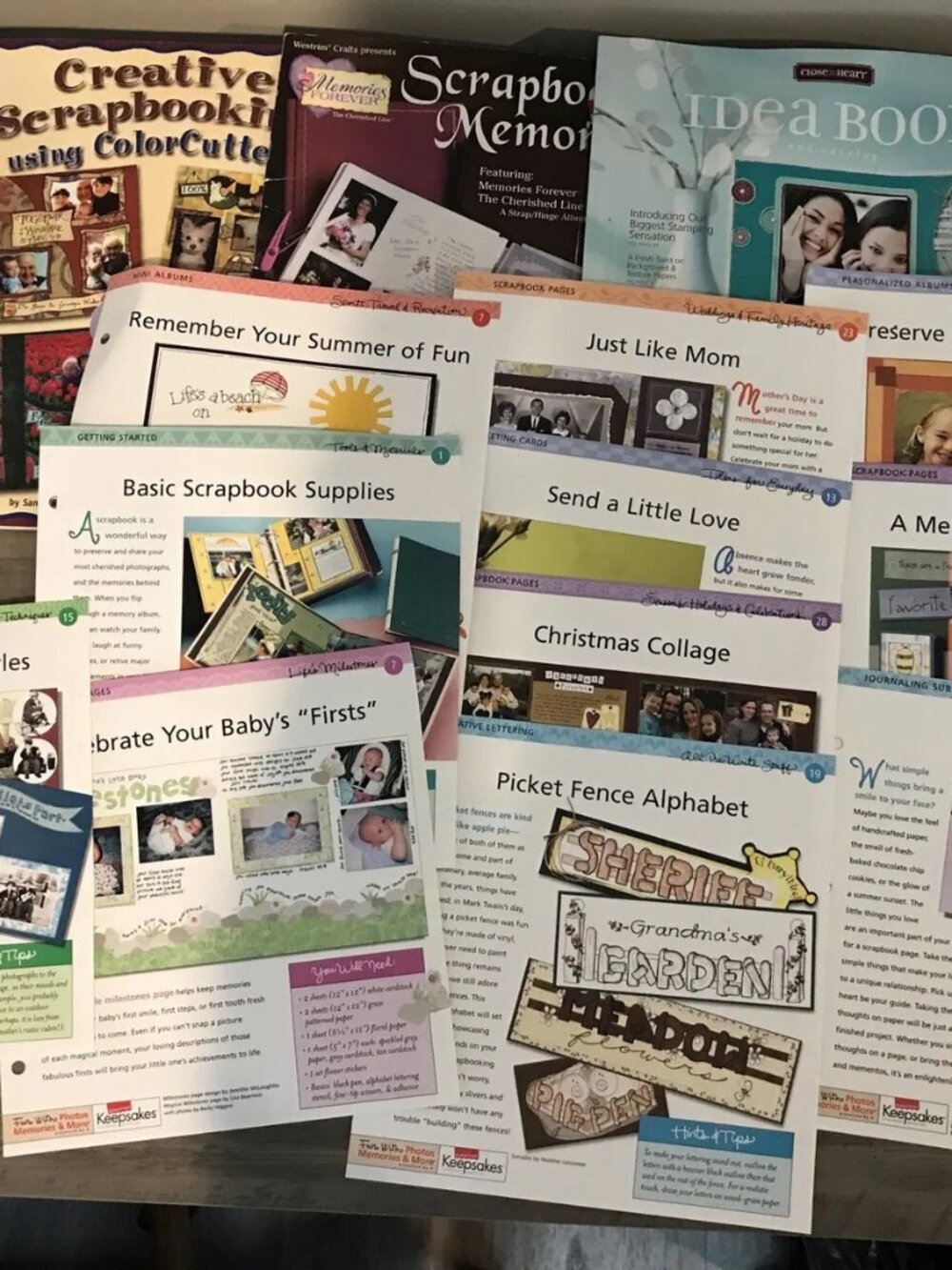 Lot Of Scrapbook Idea Books / Leaflets